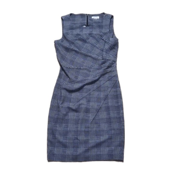 Calvin Klein Dresses & Skirts - Calvin Klein Gray Black and White Sleeveless Midi Dress Size 8 CKDress10